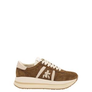 Premiata Women Bethcoin - Leather And Technical Fabric Platform Trainers